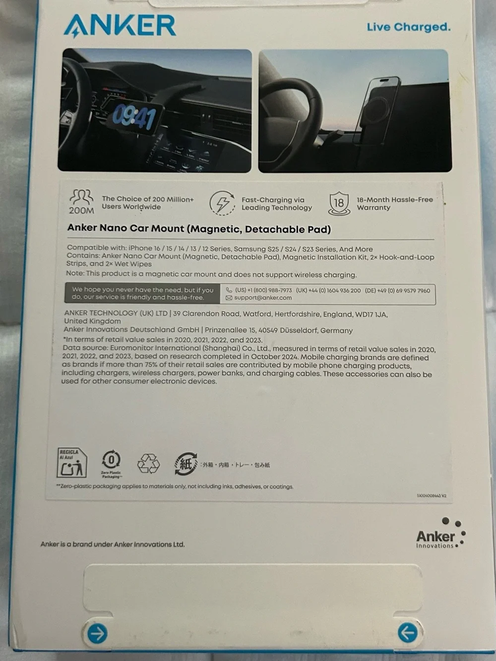 Anker 360° Adjustable Magnetic Car Mount - Black